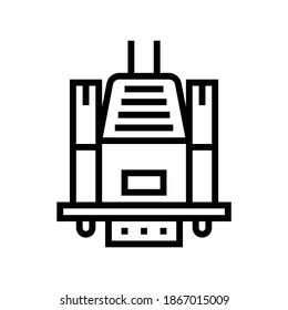 vga computer monitor cable line icon vector. vga computer monitor cable sign. isolated contour symbol black illustration