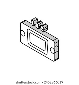 vga computer port isometric icon vector. vga computer port sign. isolated symbol illustration