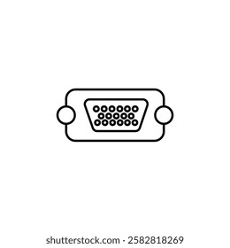 vga connector Icon Flat isolated outline sign
