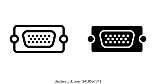 vga connector Icon. for mobile concept and web design. vector illustration
