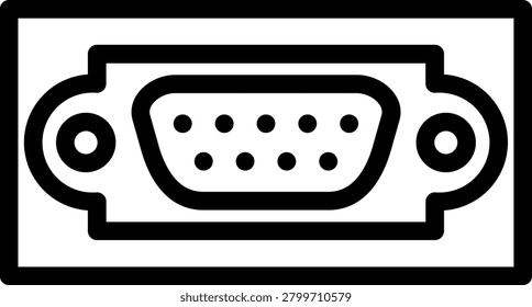 VGA Connector Vector Design Icon Style
