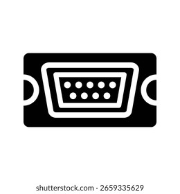 VGA Glifo Icono Ilustración Vector Gráfico. Gráfico simple del Vector de la ilustración del elemento, conveniente para el App, los Sitios web, y las presentaciones aisladas en el fondo blanco