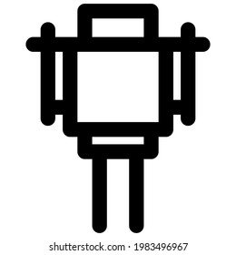 VGA Graphic Cable Connector in Outline Icon