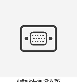 VGA icon. sign design. gray gradient background