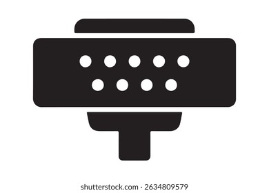 VGA icon silhouette vector image