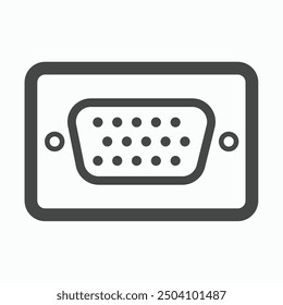 Símbolo del icono de Vga, y Vector, se puede utilizar para el Web, impresión, y móvil