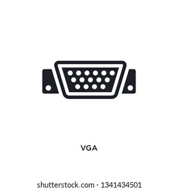 vga isolated icon. simple element illustration from electrian connections concept icons. vga editable logo sign symbol design on white background. can be use for web and mobile
