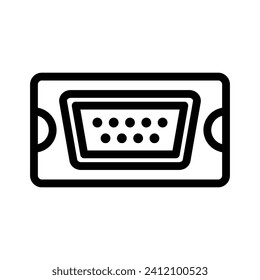 vga line icon illustration vector graphic. Simple element illustration vector graphic, suitable for app, websites, and presentations isolated on white background