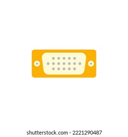 VGA port  icon in color, isolated on white background 