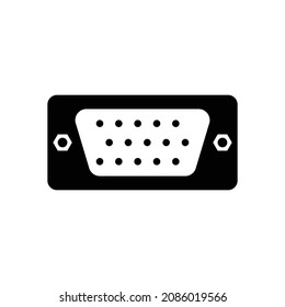 Vga Port Icon, Computer Vector, Port Illustration