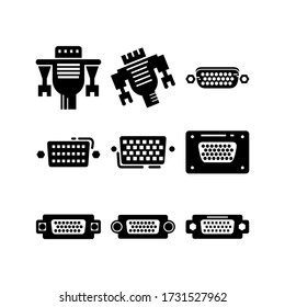 vga port icon or logo isolated sign symbol vector illustration - Collection of high quality black style vector icons
