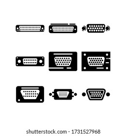 vga port icon or logo isolated sign symbol vector illustration - Collection of high quality black style vector icons
