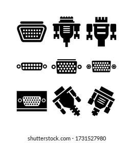 vga port icon or logo isolated sign symbol vector illustration - Collection of high quality black style vector icons
