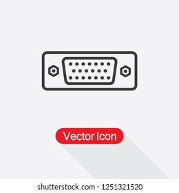 VGA Port Icon Vector Illustration Eps10