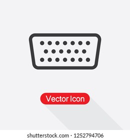 VGA Port Icon Vector Illustration Eps10