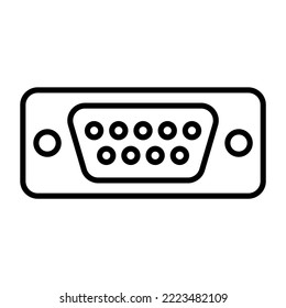 Vga Port icon vector image. Can also be used for web apps, mobile apps and print media.