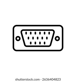 VGA port vector icon stock illustration