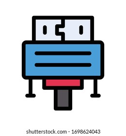 VGA vector flat color icon 