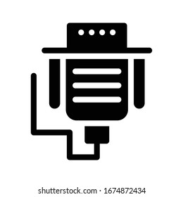 icono plano de glifo vectorial vga 