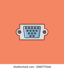 VGA Vector illustration on a transparent background. Premium quality symbols. Vector Line Flat color  icon for concept and graphic design.