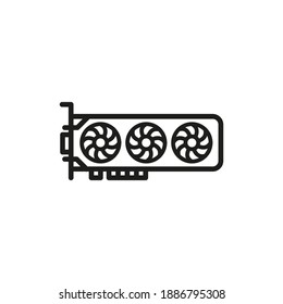 VGA . Video Graphics Array . Vga card icon. Trendy modern flat linear vector Vga card icon on white background from thin line Cryptocurrency economy and finance collection