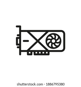 VGA . Video Graphics Array . Vga card icon. Trendy modern flat linear vector Vga card icon on white background from thin line Cryptocurrency economy and finance collection