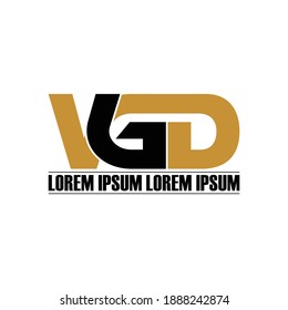 VGD letter monogram logo design vector