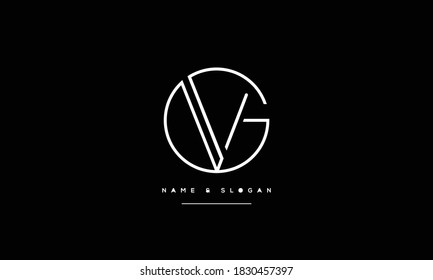VG,GV ,V G,  abstract Letters Logo Monogram
