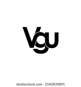 vgu typografie buchstabe monogramm logo design