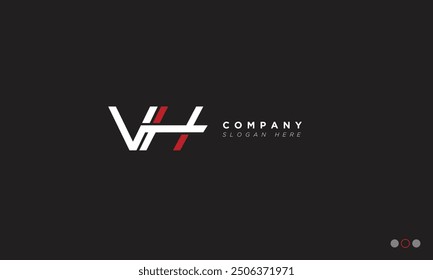 VH Alphabet letters Initials Monogram logo HV, V and H