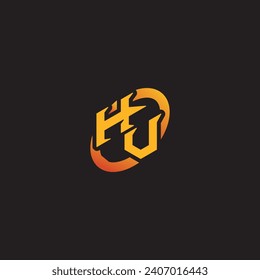 VH combination letter unique initials logo esport for gaming team, youtube, twitch