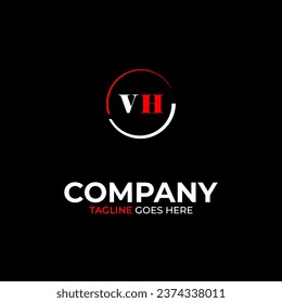 plantilla de diseño de logotipo de letras modernas creativas VH