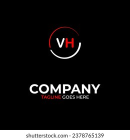 VH-Logo-Design-Vorlage für kreative, moderne Buchstaben
