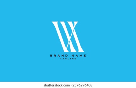 VH, HV, Abstract initial monogram letter alphabet logo design