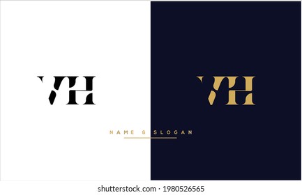 VH ,HV Abstract Letters Logo monogram