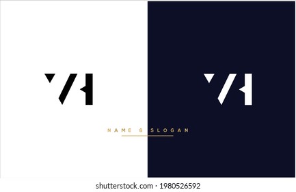 VH ,HV Abstract Letters Logo monogram