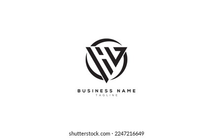 VH, HV, CA, AC, HA, AH, Abstract initial monogram letter alphabet logo design