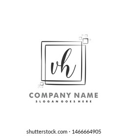 VH Initial beauty monogram logo vector