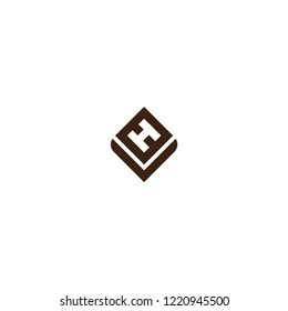 vh initial diamond logo letter templet line
