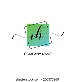 VH Initial Logo Schrift typografische Vorlage