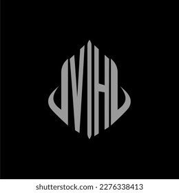 VH initial monogram real estate with building design