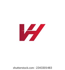 VH letter logo design, VH monogram initials letter logo concept, creative icon, vector