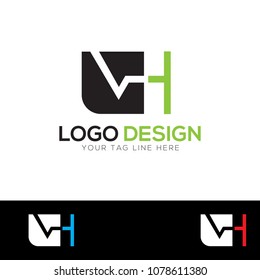 VH Letter Logo Design Template Vector EPS