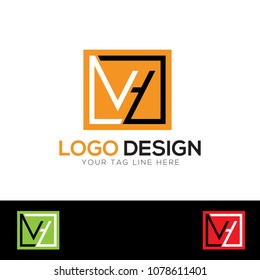 VH Letter Logo Design Template Vector