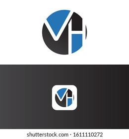 VH Letter Logo Design Template Vector