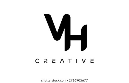 VH Letter Monogram Logo for Modern Creative Brand Identity