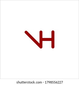 VH logo design vector sign