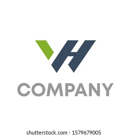 vh logo icon design template sign