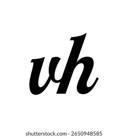 vh design de logotipo minimalista moderno intemporal que combina simplicidade e elegância, ideal para empresas que buscam uma identidade de marca limpa, profissional e duradoura em plataformas digitais e de impressão.