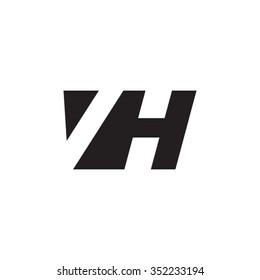 VH negative space letter logo